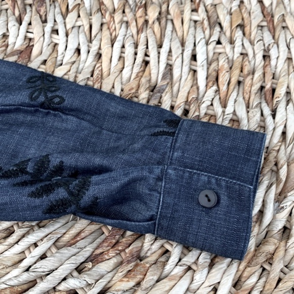 Soft Surroundings Papyrus Embroidered Tencel Shirt - Picture 8 of 11